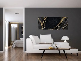 Tablou abstarcției aurii (120x50 cm)