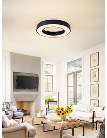 Plafonieră LED dimabilă PASTEL LED/53W/230V 60 cm negru Tuya Immax NEO 07209L + telecomandă