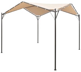 vidaXL Pavilion foișor cort cu baldachin, 4x4 m, oțel, bej