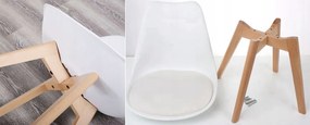 JAKS SCAUN CLASSIC CU PERNĂ ALBĂ , STILUL SCANDINAV