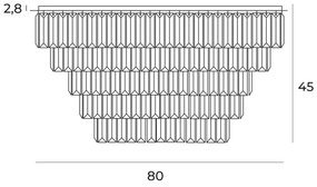 Plafonieră MAXLIGHT C0225 MONACO 16xG9/40W/230V d. 80 cm crom