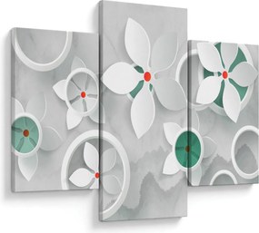 Tablou abstracției florale (90x60 cm)