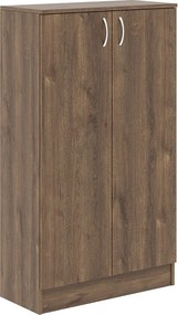 Biblioteca Flint, 2 Usi, Stejar Bronz, 70 x 32 x 122 cm