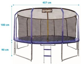 Trambulină Marimex cu protecție interioară a plasei, 457 cm