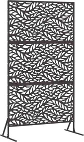 vidaXL Ecran de intimitate Negru 100 x 50 x 180 cm Oțel