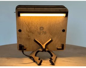 Li-Go 5788/DUB2 - Lampă LED decorativă de masă LED/12W/230V 19x19 cm stejar/Micul Prinț