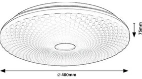 Plafonieră LED Rabalux 71184 GALETI LED/24W/230V 4000K d. 40 cm