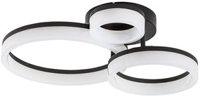 Plafoniera LED design geometric circular Amilia negru
