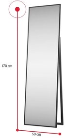 Supermobel Oglindă VERONA, 170x50, negru