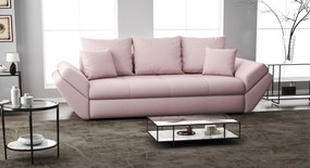 Canapea extensibilă dumonde cu ladă de depozitare si sezut confortabil din spuma high-density, Loana Enjoy Flamingo 250x100 cm