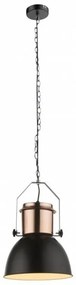 Pendul design Industrial Style Kutum negru/cupru 15282 GL