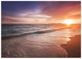 Tablou pe sticlă - Apus de soare în Thailanda (70x50 cm)