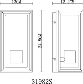 Aplica de perete exterior IP44 LOGANA