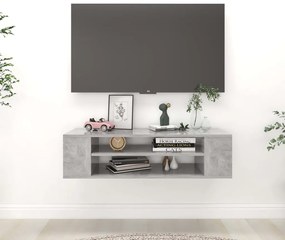 vidaXL Dulap TV suspendat, gri beton, 100x30x26,5 cm, PAL