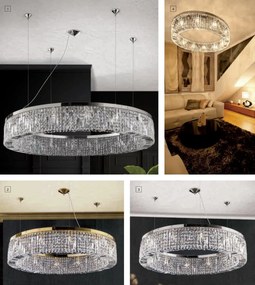 Lustra cristal Asfour design modern de lux Ring 110cm chrome plated