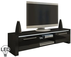 Masă TV/Dulap Freddy (negru + Negru lucios). 780042