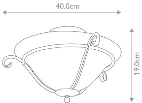 Plafonieră Elstead TCH-F-BLACK TORCHIERE 1xE27/60W/230V