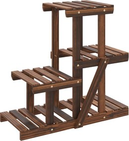 vidaXL Suport pentru flori, 58x25x51 cm, lemn masiv de brad