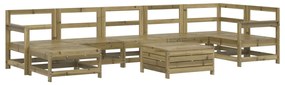 3250635 vidaXL Set canapea de grădină, 8 piese, lemn de pin tratat