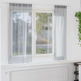 vidaXL Perdele cu perdele 2 pcs Gri închis 140 x 175 cm Poliester