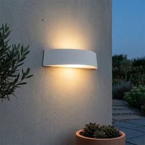 Aplică de perete exterioară modernă albă IP44 - Caz