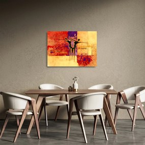 Tablou pe sticlă - Zeița africană (70x50 cm)