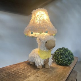 Lampă de masă pentru copii Alpaca alb - Alma