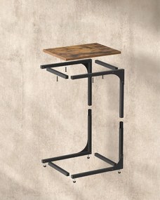 Masuta de cafea LAVENO, rustic maro/negru