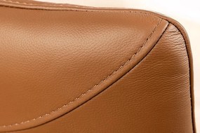 Set de 2 scaune pivotante SIGNATURE piele naturala coniac