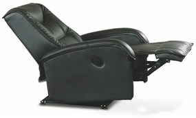 Fotoliu recliner Houston 56483x85x93cm, 35 kg, Negru, Piele eco