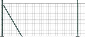 vidaXL Gard cu Stâlp Verde 0,8 x 10 m Oțel și PVC