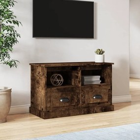 Comoda TV, stejar afumat, 80x35x50 cm, lemn prelucrat