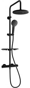 Mexen KT05 set de duș montat pe suprafață cu perete pentru duș și baterie termostatică, negru - 771500593-70
