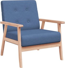 vidaXL Fotoliu, albastru, material textil