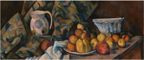 Tablou - Paul Cézanne, Still Life with Apples and Peaches, reproducere (120x50 cm)