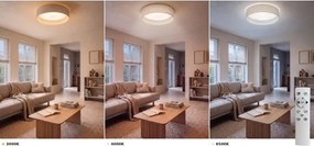 Brilagi-LED reglabil VELVET SM. VARI 36W/230V 3000-6500K Ø 55 cm crem + telecomandă