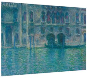 Tablou pe sticlă - Claude Monet, Palazzo da Mula, Venice, reproducere (70x50 cm)