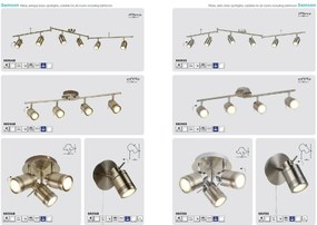 Plafoniera pentru baie cu spoturi directionabile IP44 Samson negru 4L