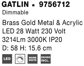 Lustra LED aplicata design ultra-modern GATLIN 28W