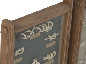 Tablou decorativ natural din lemn de pin și sticlă, "Knots"