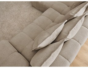 Colțar taupe extensibil/cu spațiu de depozitare cu tapițerie din chenille (cu colț pe partea stângă/cu șezlong) Everest – Bobochic Paris