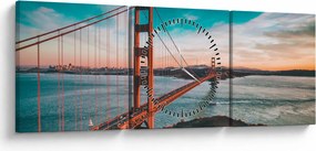 Tablou - Golden Gate, San Francisco (cu ceas) (90x30 cm)