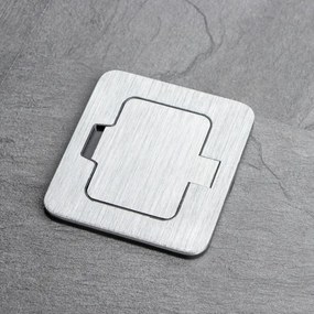 Priză încastrabilă de podea de exterior Brilagi IP55 crom mat dreptunghiular