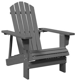 4007244 vidaXL Scaun Adirondack, gri, 69x85x90,5 cm, lemn masiv de brad