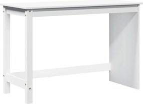 vidaXL Birou Alb 112 x 50 x 75 cm Lemn de pin masiv