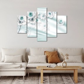 Tablou - Flori de trandafir turcoaz (150x105 cm)