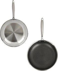 Tigaie Zilan ZLN9662 tri-ply, inox, antiaderent, protectie la zgarieturi, usor de spalat, 24 cm,1.4L