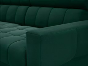 Colțar extensibil Nardo Maxi pe stânga - catifea verde Bluvel 78