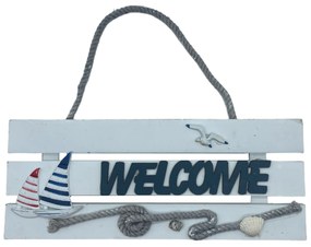 Decoratiune nautica 3D WELCOME, 28x11cm