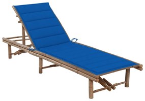 vidaXL Șezlong de grădină cu pernă, bambus